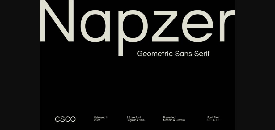 Napzer Font Poster 3