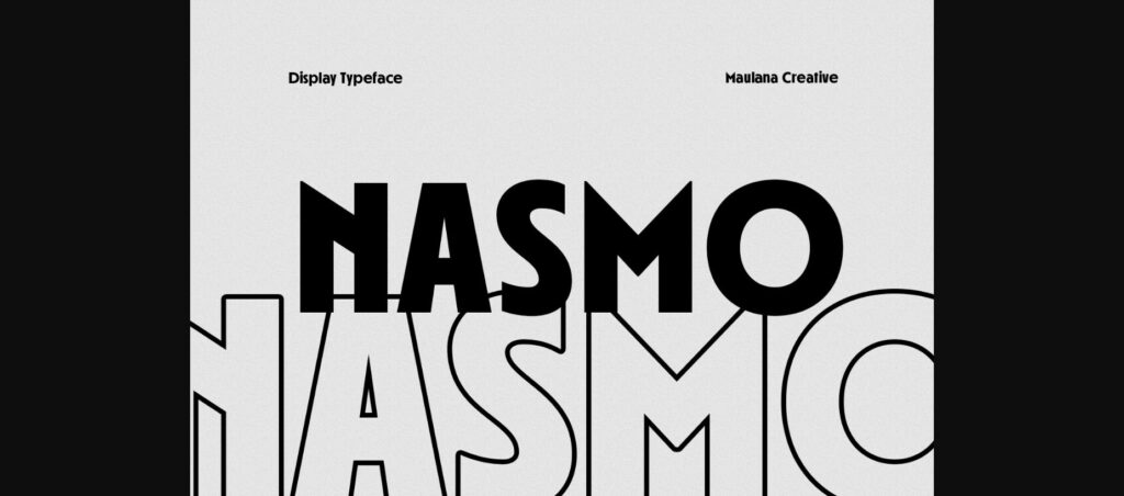 Nasmo Font Poster 1