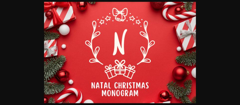 Natal Christmas Monogram Font Poster 1