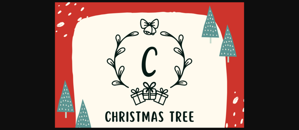 Natal Christmas Monogram Font Poster 4