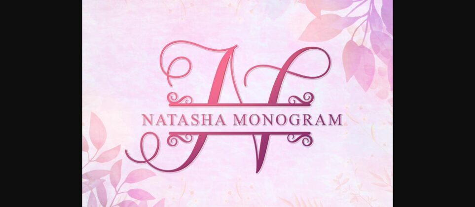 Natasha Monogram Font Poster 3