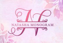 Natasha Monogram Font Poster 1