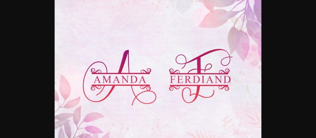 Natasha Monogram Font Poster 8