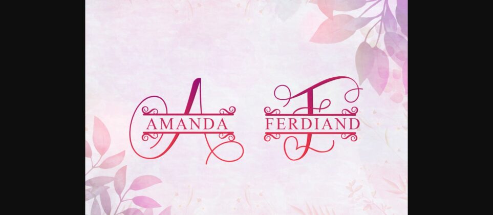 Natasha Monogram Font Poster 6