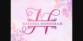 Natasha Monogram Font Poster 1