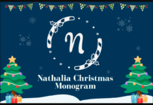 Nathalia Christmas Monogram Font Poster 1