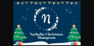 Nathalia Christmas Monogram Font Poster 1