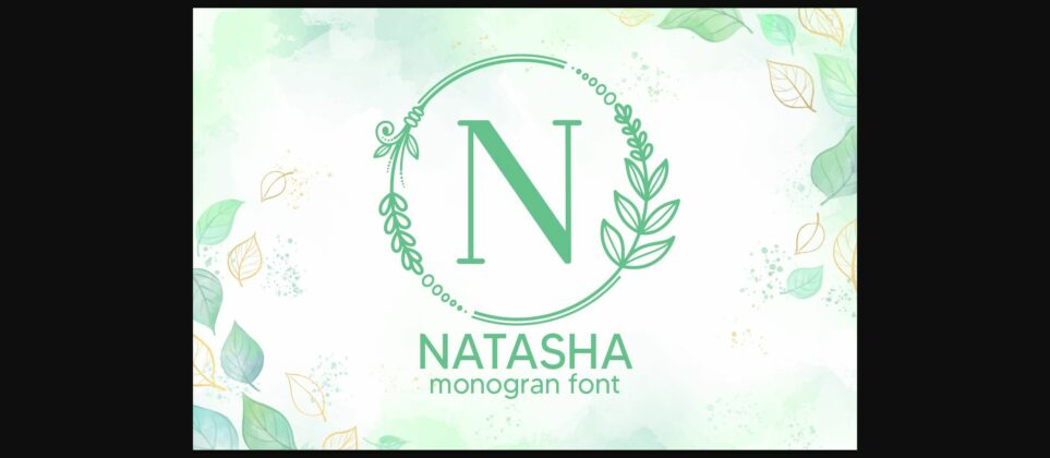Nathasa Monogram Font Poster 3
