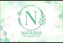 Nathasa Monogram Font Poster 1