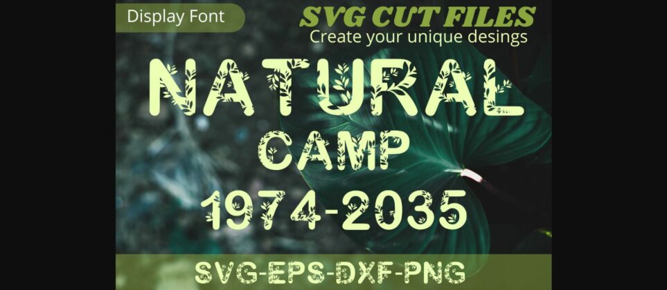 Natural Camp Font Poster 3