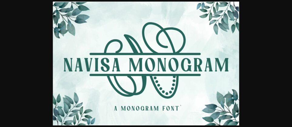 Navisa Monogram Font Poster 3