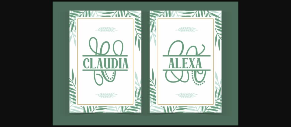 Navisa Monogram Font Poster 6
