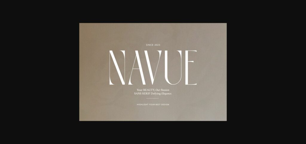 Navue Font Poster 1