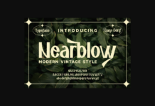 Nearblow Font Nearblow Font Poster 1