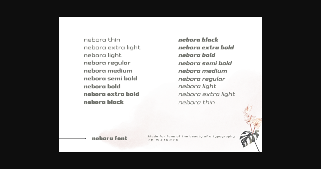 Nebora Font Poster 4