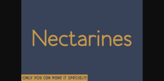 Nectarines Font Poster 1