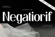 Negatiorif Font Negatiorif Font Poster 1
