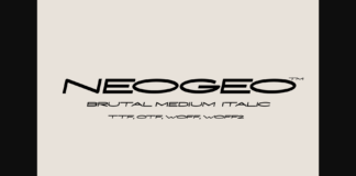 Neogeo Font Poster 1