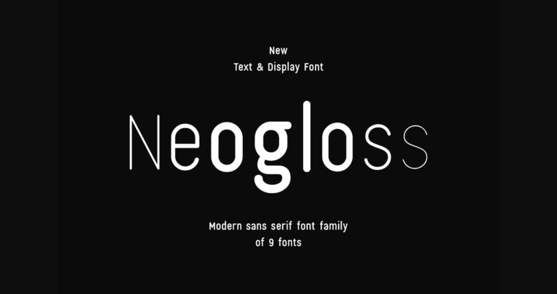 Neogloss Font Poster 3