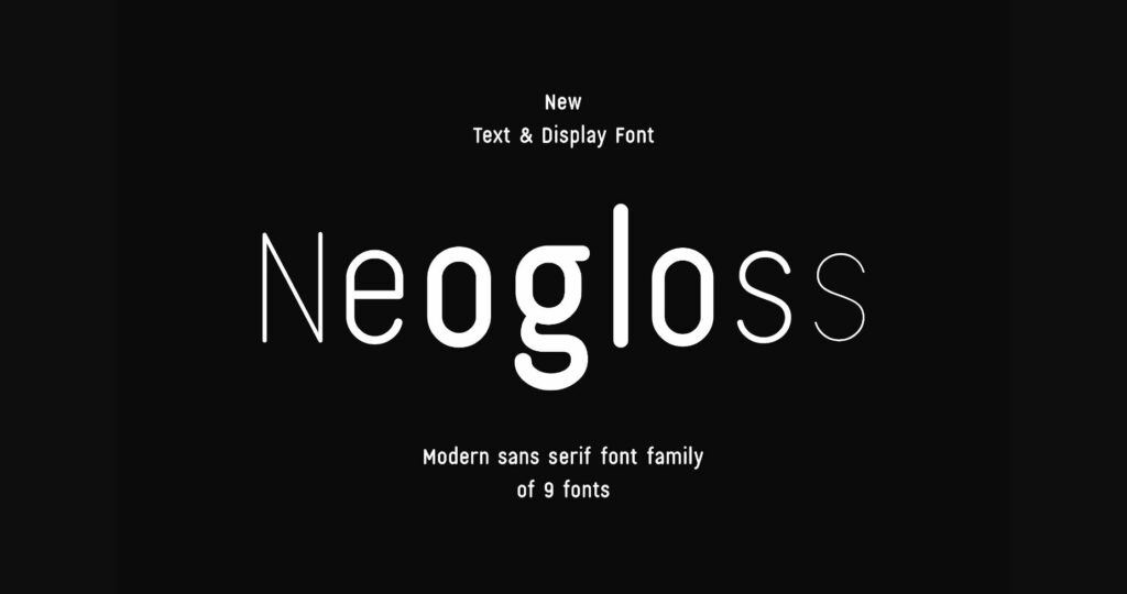 Neogloss Font Poster 1