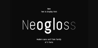 Neogloss Font Poster 1