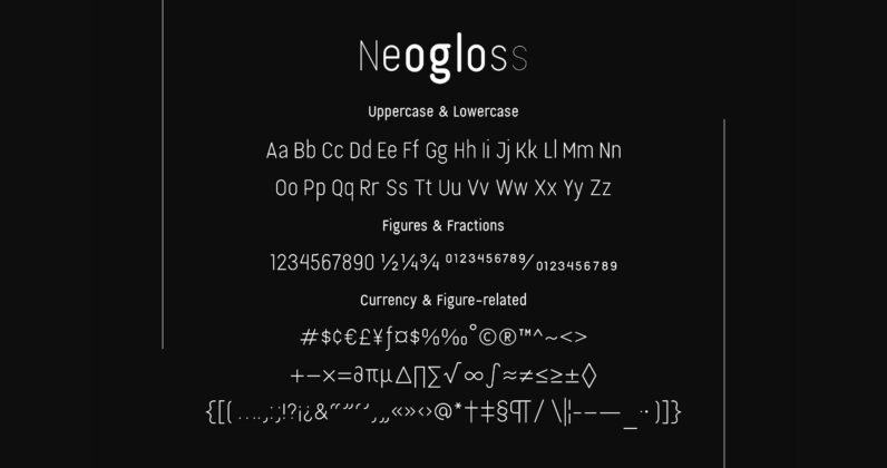 Neogloss Font Poster 10