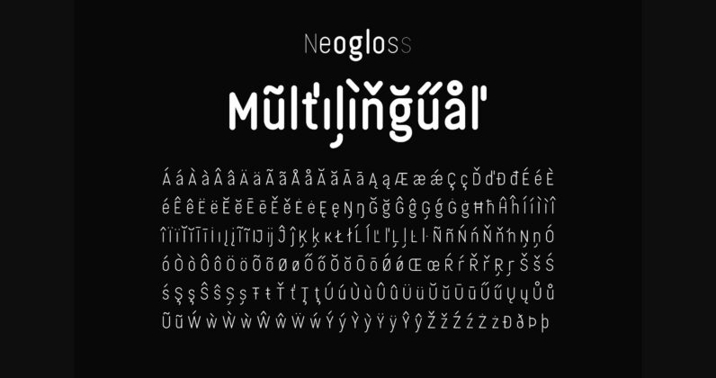 Neogloss Font Poster 11
