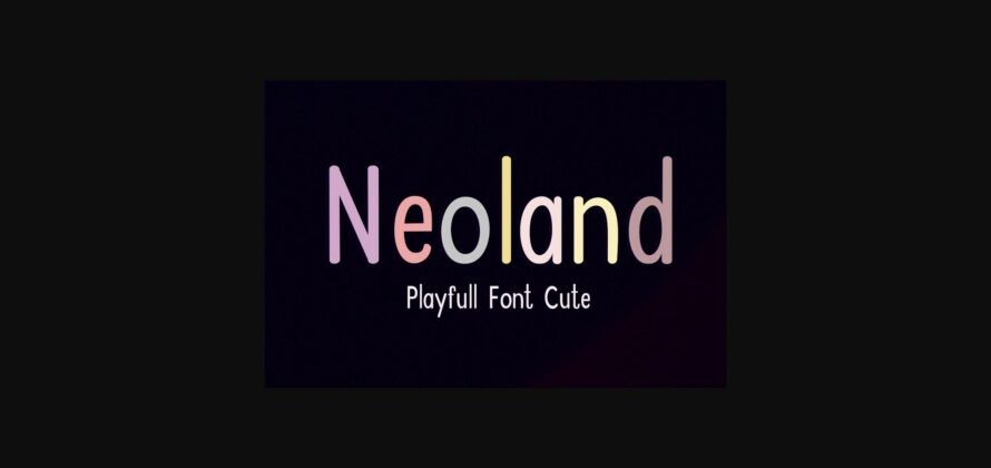 Neoland Font Poster 3