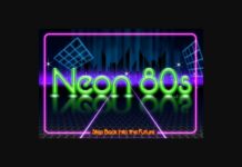 Neon 80s Font Poster 1