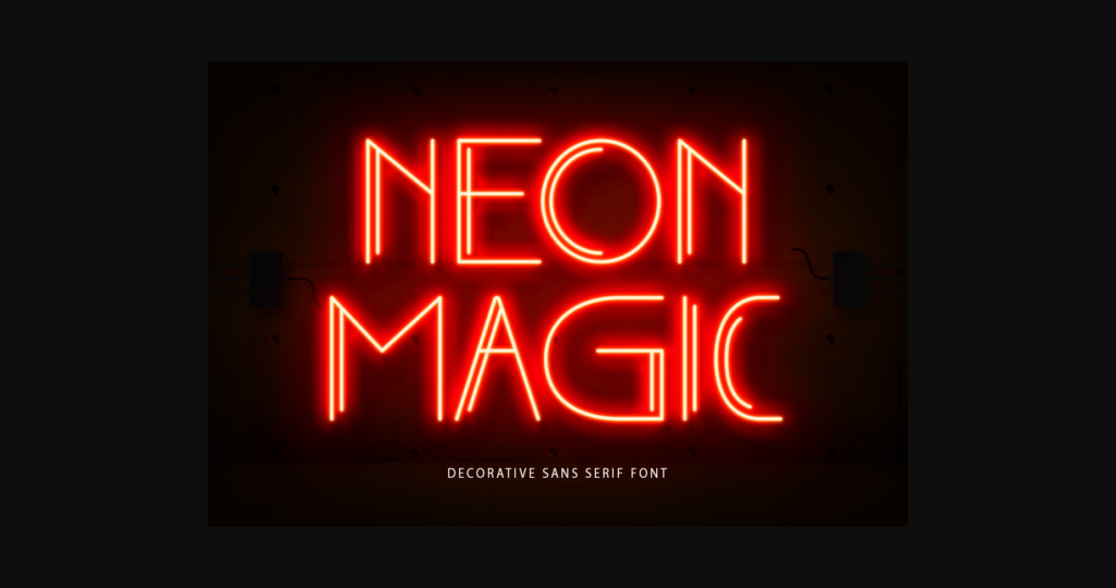 Neon Magic Font Poster 1