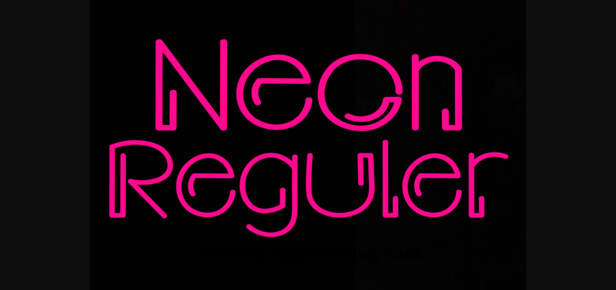 Neon Reguler Font Poster 3