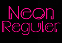 Neon Reguler Font Poster 1