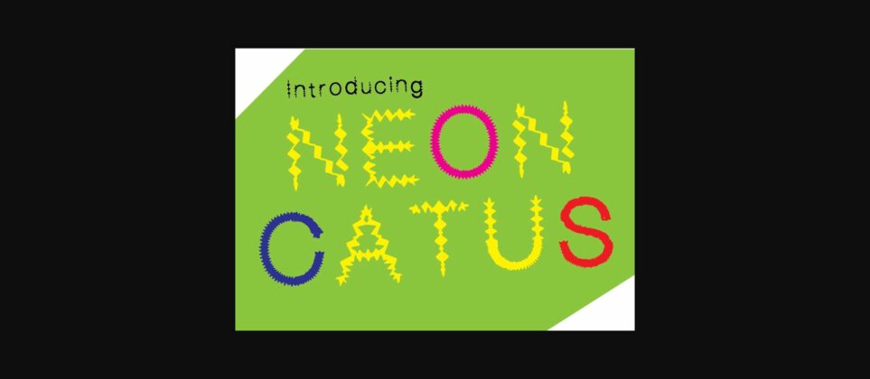 Neon Cactus Font Poster 3