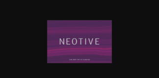 Neotive Font Poster 1
