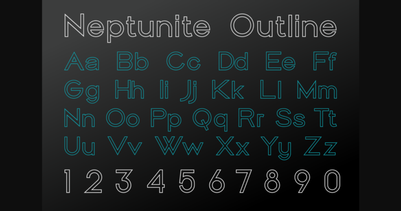 Neptunite Font Poster 4