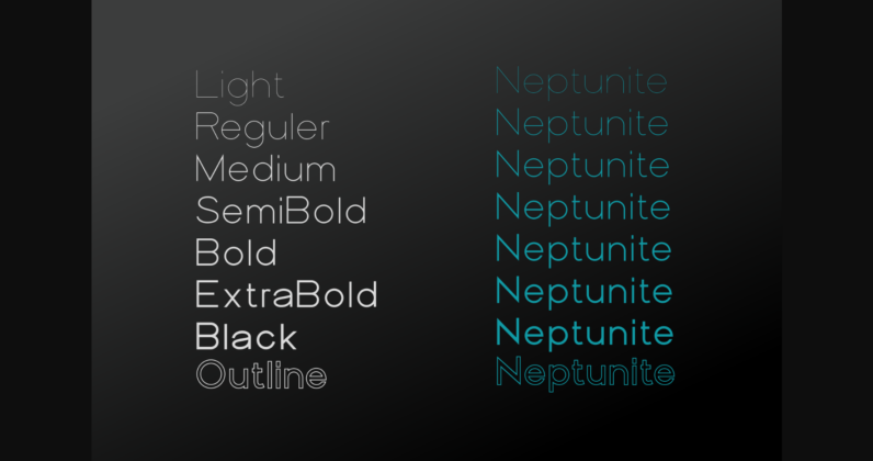 Neptunite Font Poster 5