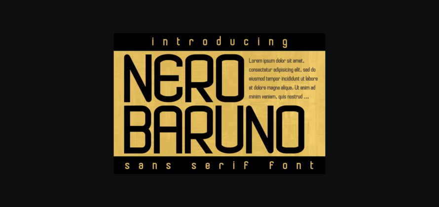 Nero Baruno Font Poster 3