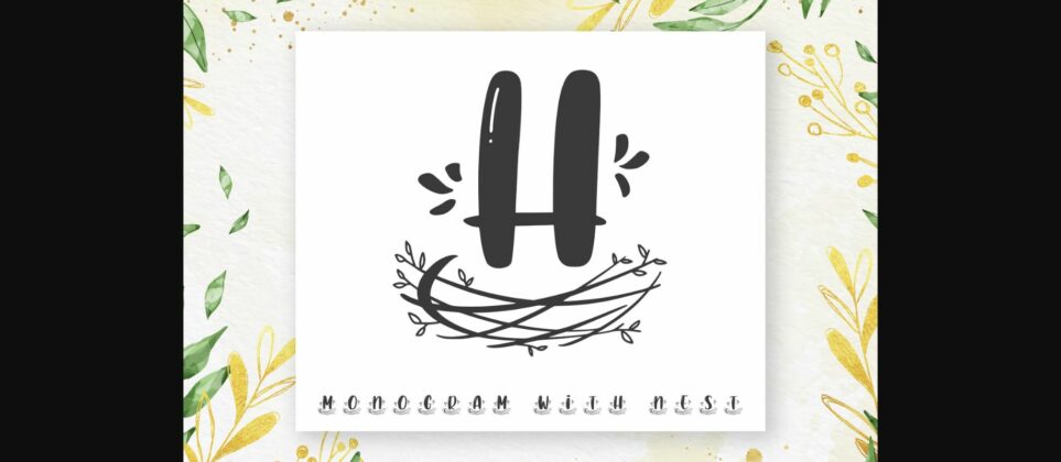 Nest Monogram Font Poster 3