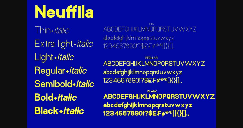 Neuffila - Grotesk Sans Family Font Poster 4