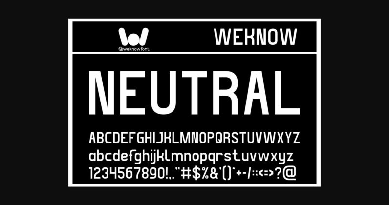 Neutral Font Poster 3