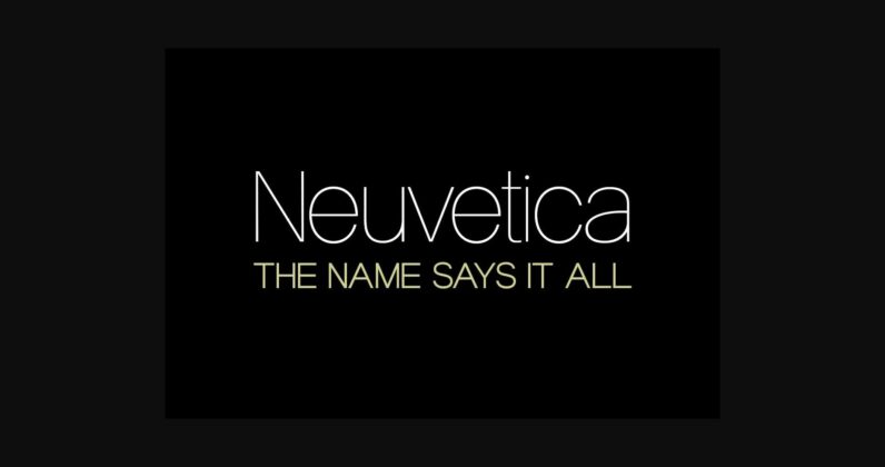 Neuvetica Font Poster 5