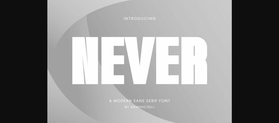 Never Font Poster 3