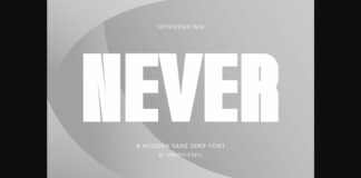 Never Font Poster 1