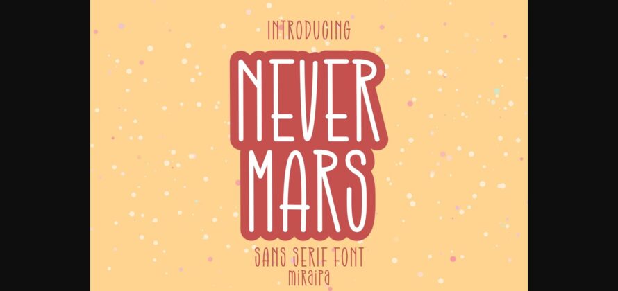 Never Mars Font Poster 3
