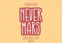 Never Mars Font Poster 1