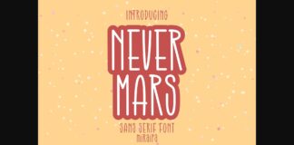 Never Mars Font Poster 1