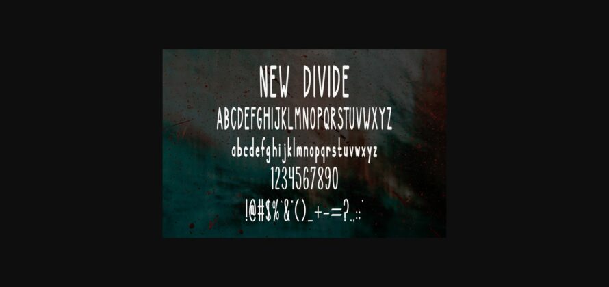 New Divide Font Poster 7