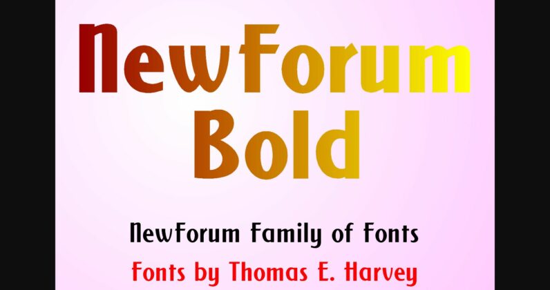 New Forum Bold Font Poster 3