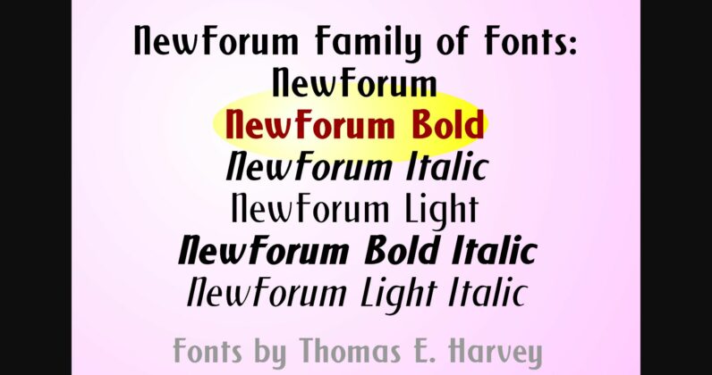 New Forum Bold Font Poster 4