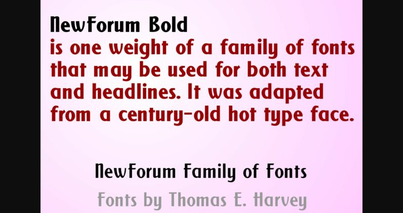 New Forum Bold Font Poster 5